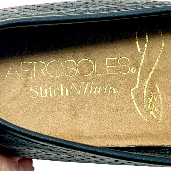 Aerosoles women's High Bet black Leather Slip On Flats size 6/EU 4 - Picture 11 of 13